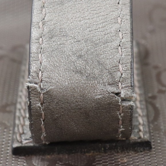 GUCCI Tote Bag GG Implement Canvas Silver Zipper Tote - Picture 7 of 8